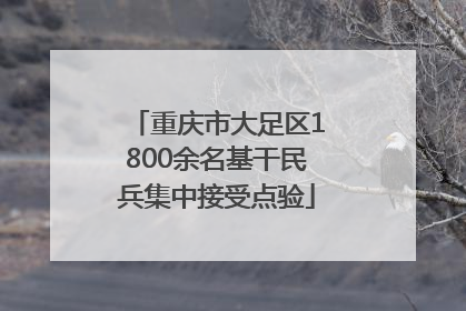 重庆市大足区1800余名基干民兵集中接受点验