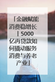 金融赋能消费稳增长丨5000亿再贷款如何撬动服务消费与养老产业