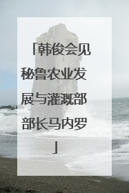 韩俊会见秘鲁农业发展与灌溉部部长马内罗