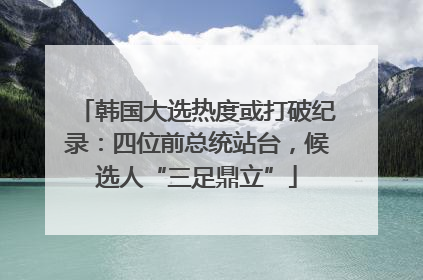 韩国大选热度或打破纪录：四位前总统站台，候选人“三足鼎立”