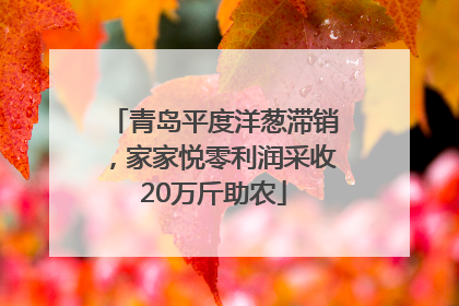 青岛平度洋葱滞销，家家悦零利润采收20万斤助农