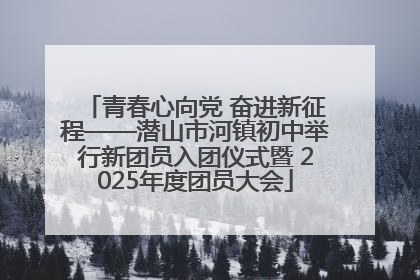 青春心向党 奋进新征程——潜山市河镇初中举行新团员入团仪式暨 2025年度团员大会