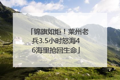 锦旗如炬！莱州老兵3.5小时怒海46海里抢回生命