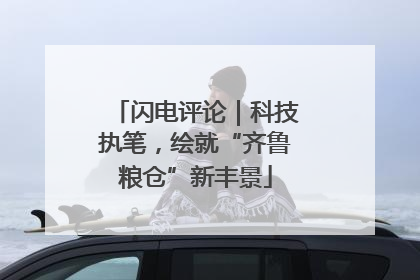 闪电评论｜科技执笔，绘就“齐鲁粮仓”新丰景