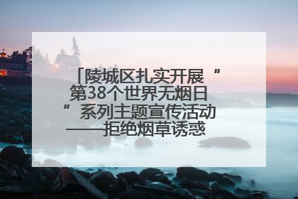 陵城区扎实开展“第38个世界无烟日”系列主题宣传活动——拒绝烟草诱惑 对第一支烟说不