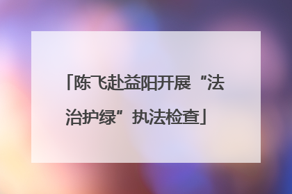 陈飞赴益阳开展“法治护绿”执法检查