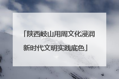 陕西岐山用周文化浸润新时代文明实践底色