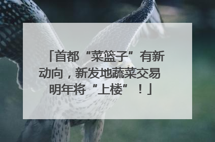 首都“菜篮子”有新动向，新发地蔬菜交易明年将“上楼”！