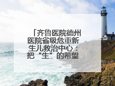 齐鲁医院德州医院省级危重新生儿救治中心：把“生”的希望送到千家万户