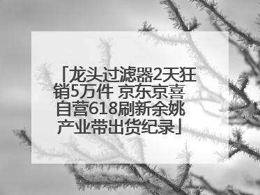 龙头过滤器2天狂销5万件 京东京喜自营618刷新余姚产业带出货纪录