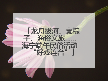 龙舟拔河、裹粽子、渔俗文旅……海宁端午民俗活动“好戏连台”