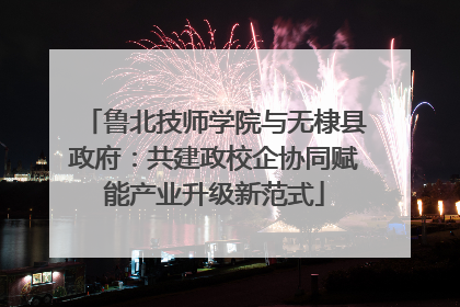 鲁北技师学院与无棣县政府：共建政校企协同赋能产业升级新范式