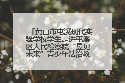 黄山市屯溪现代实验学校学生走进屯溪区人民检察院“昱见未来”青少年法治教育宣传基地