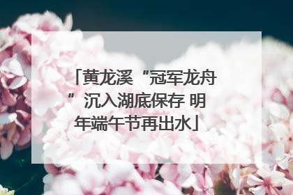 黄龙溪“冠军龙舟”沉入湖底保存 明年端午节再出水