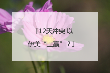 12天冲突 以伊美“三赢”？