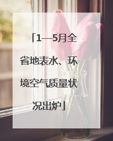 1—5月全省地表水、环境空气质量状况出炉