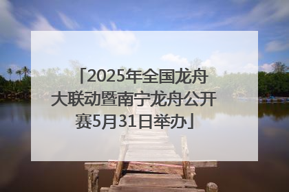 2025年全国龙舟大联动暨南宁龙舟公开赛5月31日举办