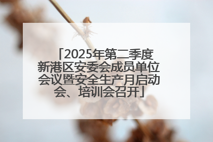 2025年第二季度新港区安委会成员单位会议暨安全生产月启动会、培训会召开