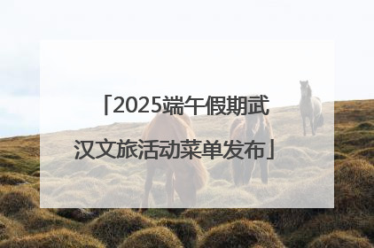 2025端午假期武汉文旅活动菜单发布
