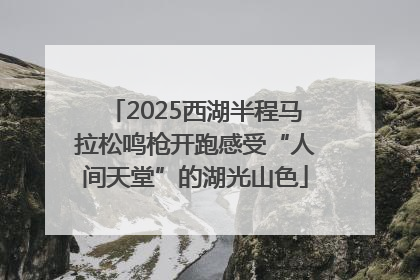 2025西湖半程马拉松鸣枪开跑感受“人间天堂”的湖光山色
