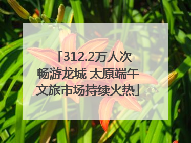 312.2万人次畅游龙城 太原端午文旅市场持续火热