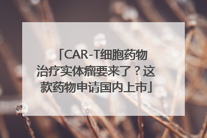 CAR-T细胞药物治疗实体瘤要来了？这款药物申请国内上市