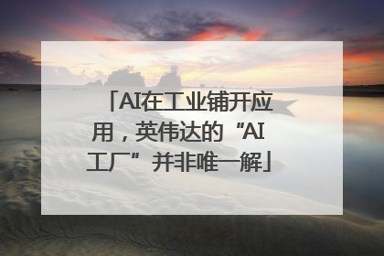 AI在工业铺开应用，英伟达的“AI工厂”并非唯一解