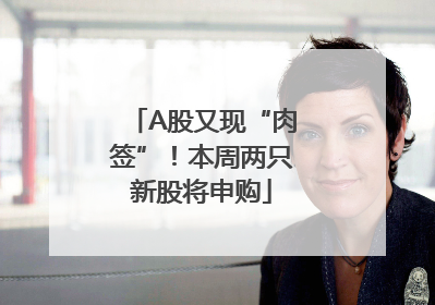 A股又现“肉签”！本周两只新股将申购