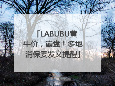 LABUBU黄牛价，崩盘！多地消保委发文提醒